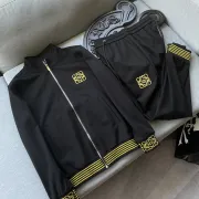 Loewe Black Tracksuit Set With Signature Yellow Anagram Emblem For Luxury Sporty Style #999902220