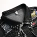 Men's Distressed Denim Vest With Biker Patches And Skull Emblem For Edgy Style #999923258