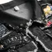 Men's Distressed Denim Vest With Biker Patches And Skull Emblem For Edgy Style #999923258
