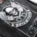 Men's Distressed Denim Vest With Biker Patches And Skull Emblem For Edgy Style #999923258