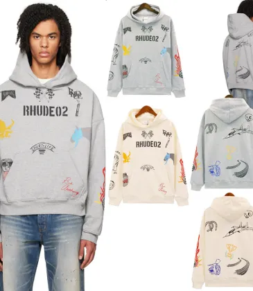 RHUDE02 Graphic Hoodies With Colorful Prints For Trendy Streetwear Enthusiasts #A31198