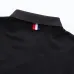 Thom Browne Navy Polo Shirt With Iconic Striped Details For Timeless Style #9873643