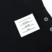 THOM BROWNE Black Polo Shirt With Signature White Stripes For Elevated Casual Style #999932959