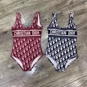 Christian Dior Monogram One - Piece Swimsuits In Pink And Navy For Stylish Beach Looks#9122120