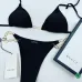 Stylish Black Gucci Bikini Set With Gold Chain Accents For Fashion Lovers #99116349