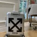 Stylish Silver Off - White Aluminum Luggage With Distinctive Branding For Travel And Fashion #A26261