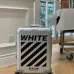 Stylish Silver Off - White Aluminum Luggage With Distinctive Branding For Travel And Fashion #A26261