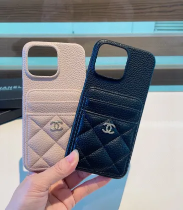 Chanel card holder/phone case double-layer card slot pebbled texture PU leather soft and comfortable case #A57780 Chanel card holder/phone case double-layer card slot pebbled texture PU leather soft and comfortable case #A57780
