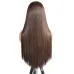 New matte high temperature silk chemical fiber front lace headgear mixed color long straight hair #999933361