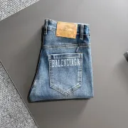 Balenciaga Classic Logo Embroidered Blue Denim Jeans #A42419