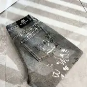 Balenciaga Artistic Graffiti Design Distressed Denim Jeans #A42420