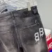 Balenciaga Men's  Jeans Style Distressed Denim Jeans With Dripping BB Print #A42421