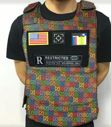 GUCCI Colorful Patterned Tactical Vest With Distinctive Patches For High - Fashion Streetwear #999926643