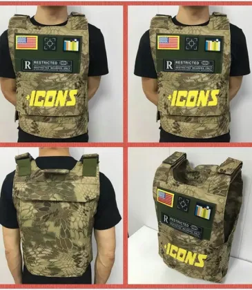 Tactical Vest With ICONS Print And Patches For Urban Streetwear And Outdoor Style #999926639