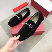Fendi Black Suede Loafers With Iconic Metal Buckle For Elevated Men's Fashion #9123223