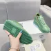 Elegant Sage Green Loewe Sneakers With Gold Accents And Retro Sporty Charm #A30337