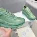 Elegant Sage Green Loewe Sneakers With Gold Accents And Retro Sporty Charm #A30337
