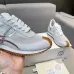 Stylish Light Gray Loewe Sneakers With Silver Bow Accents And Sporty Elegance Unisex Shoes #A30338