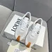 Stylish Light Gray Loewe Sneakers With Silver Bow Accents And Sporty Elegance Unisex Shoes #A30338