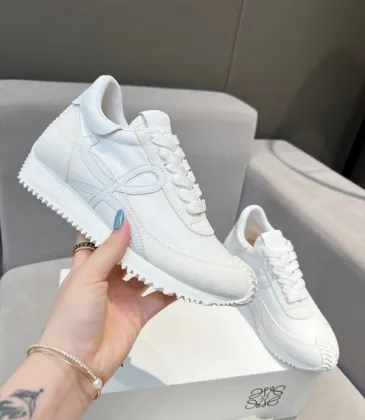 Elegant All White Loewe Sneakers With Signature Bow Design And Timeless Appeal Unisex Shoes #A30340