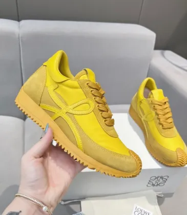 Vibrant Yellow Loewe Sneakers With Signature Bow Design And Retro Sporty Aesthetic Unisex Shoes #A30341