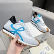 Stylish Loewe Sneakers With White Base Blue Accents And Signature Bow Design For Fashion Lovers Unisex Shoes #A30342