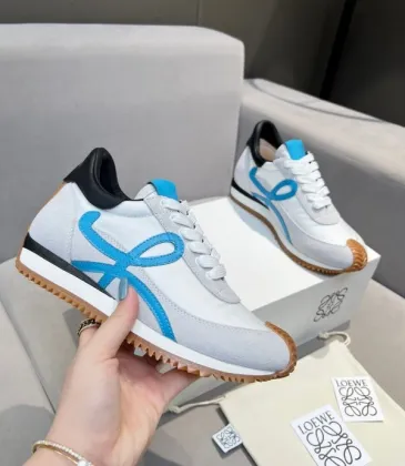 Stylish Loewe Sneakers With White Base Blue Accents And Signature Bow Design For Fashion Lovers Unisex Shoes #A30342