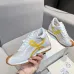 Chic Loewe Sneakers With Gray Base And Vibrant Yellow Bow Design For Trendy Outfits Unisex Shoes #A30343