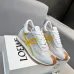 Chic Loewe Sneakers With Gray Base And Vibrant Yellow Bow Design For Trendy Outfits Unisex Shoes #A30343
