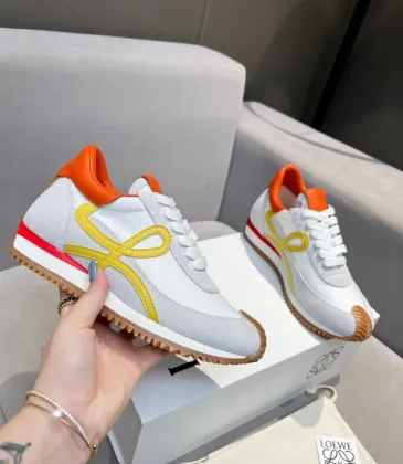 Vibrant Loewe Sneakers With White Base Colorful Accents And Signature Bow Design Unisex Shoes #A30345