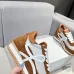 Chic Loewe Sneakers With Brown And White Tones And Signature Bow Like Accents Unisex Shoes #A30346