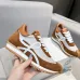 Chic Loewe Sneakers With Brown And White Tones And Signature Bow Like Accents Unisex Shoes #A30346