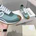 Elegant Loewe Sneakers In Soft Green With Signature White Accents And Retro Inspired Design Unisex Shoes #A30347