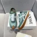 Elegant Loewe Sneakers In Soft Green With Signature White Accents And Retro Inspired Design Unisex Shoes #A30347