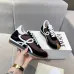 Stylish Loewe Sneakers With Brown Black And White Color Blocking And Signature Design Unisex Shoes #A30348