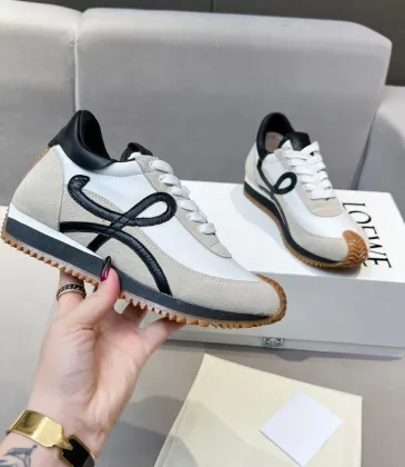 Chic Loewe Sneakers With Contrast Black Accents And Unique Ribbon Inspired Design Unisex Shoes #A30350