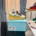 Stylish Lanvin Sneakers With White And Yellow Tones And Unique Zigzag Lacing Design Unisex Shoes #A30441