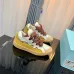 Stylish Lanvin Sneakers With White And Yellow Tones And Unique Zigzag Lacing Design Unisex Shoes #A30441