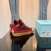 Chic Burgundy Lanvin Sneakers With Contrast Lacing And Retro Inspired Design #A30442