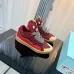 Chic Burgundy Lanvin Sneakers With Contrast Lacing And Retro Inspired Design #A30442