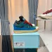 Stylish <b>Replica Lanvin Sneakers</b> With Blue And Green Tones And Unique Red Lacing Design #A30443