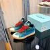 Stylish <b>Replica Lanvin Sneakers</b> With Blue And Green Tones And Unique Red Lacing Design #A30443
