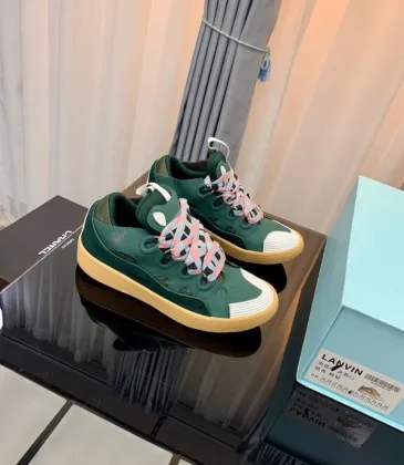 Chic Green <b>Replica Lanvin Sneakers</b> With Colorful Braided Laces And Retro Inspired Design Unisex Shoes #A30444