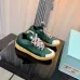 Chic Green <b>Replica Lanvin Sneakers</b> With Colorful Braided Laces And Retro Inspired Design Unisex Shoes #A30444