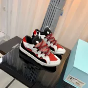Stylish Lanvin Sneakers Featuring Trendy Color Block Design and Unique Lacing System Unisex Shoes #A30450