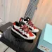 Stylish Lanvin Sneakers Featuring Trendy Color Block Design and Unique Lacing System Unisex Shoes #A30450