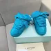 Lanvin Blue Low Top Sneakers With Quilted Design And Bow Laces Unisex Shoes #A43758