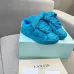 Lanvin Blue Low Top Sneakers With Quilted Design And Bow Laces Unisex Shoes #A43758