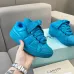 Lanvin Blue Low Top Sneakers With Quilted Design And Bow Laces Unisex Shoes #A43758