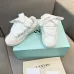 Lanvin White Low Top Sneakers Quilted Design with Bow Style Laces Unisex Shoes #A43760